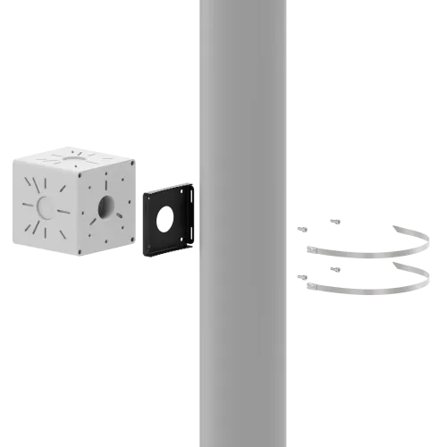 Крепление адаптера к столбу