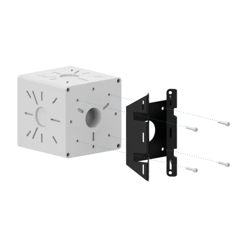 Крепление адаптера к монтажной коробке