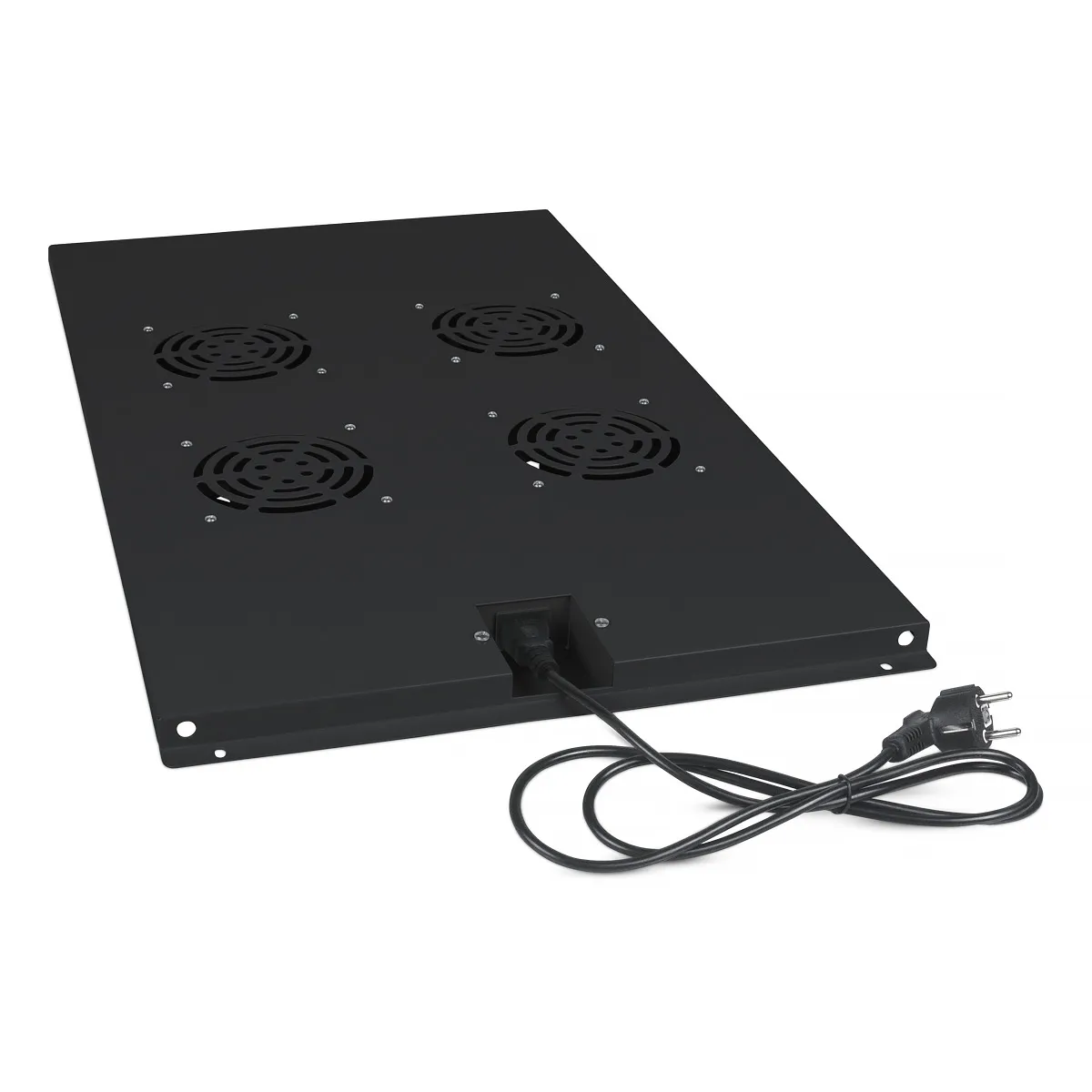 TRAY-100-BK модуль вентиляторный с 4-я вентиляторами для установки в напольные шкафы глубиной 1000мм